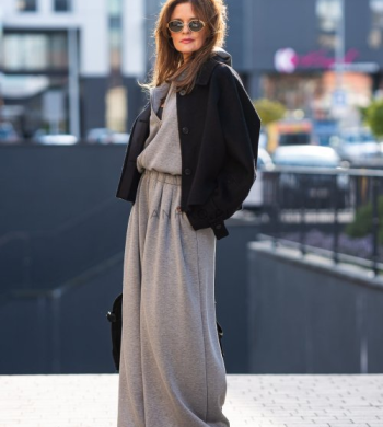 stylizacja z wełnianą kurtką