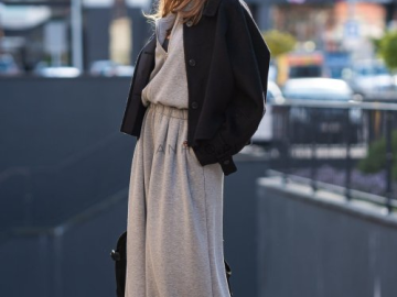 stylizacja z wełnianą kurtką