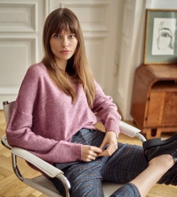 sweter oversize różowy