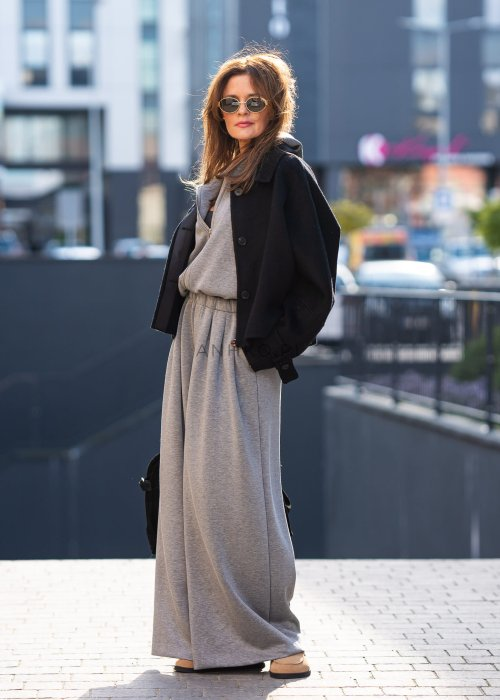 stylizacja z wełnianą kurtką